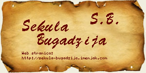 Sekula Bugadžija vizit kartica
